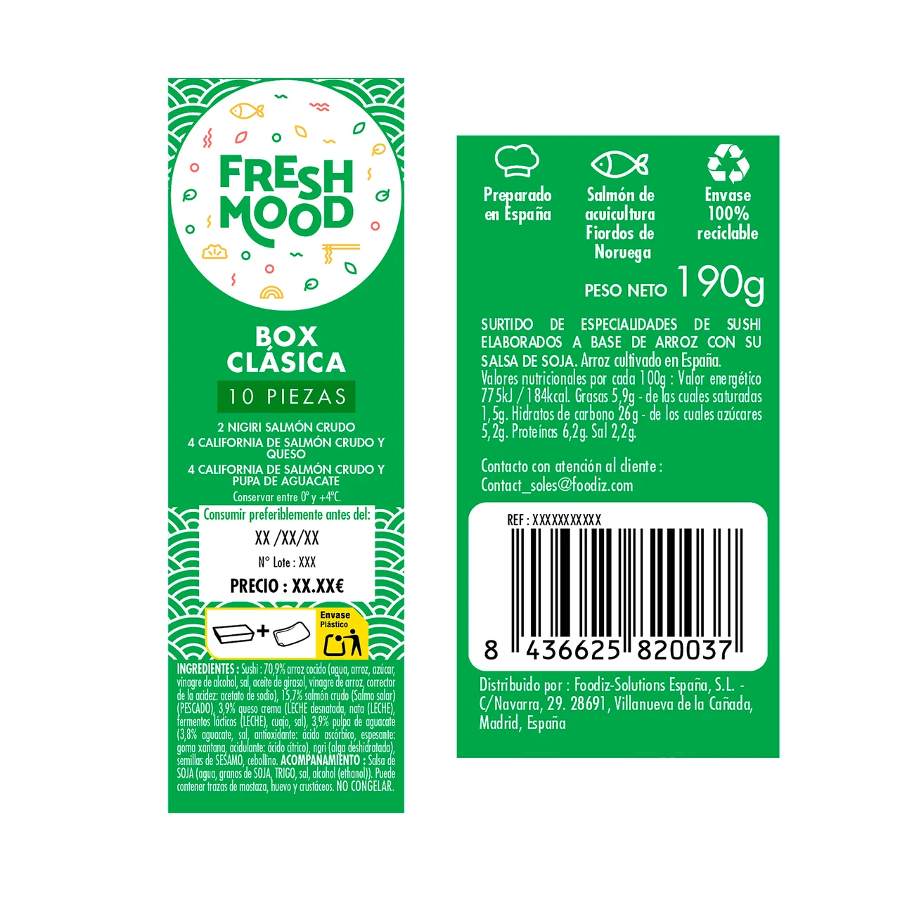 Box clásica 10 uds. 190 g.