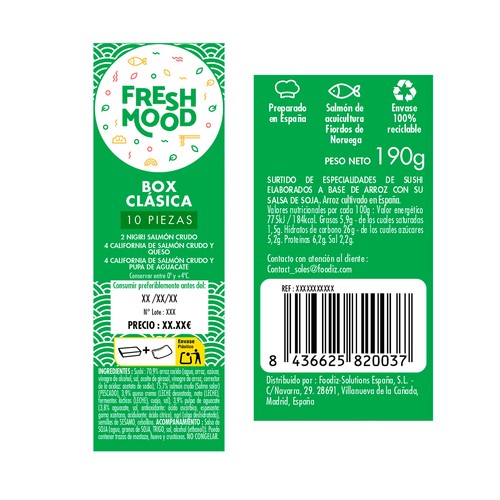 FOODIZ Box clásica 10 uds. 190 g.