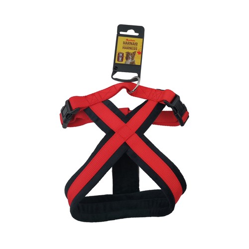 PRODUCTO ALCAMPO Arnés (2 cm) de color rojo, para perros de tamaño M 40 - 50 cm.