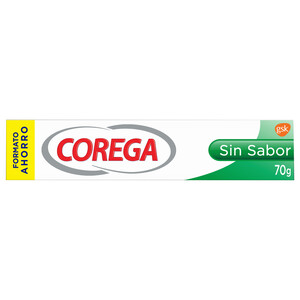 Imagen de COREGA Crema fijadora para prótesis dentales, sin sabor y con fijación fuerte COREGA 70 ml.