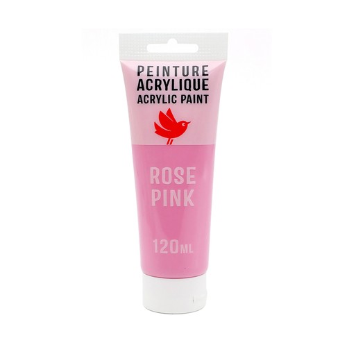 Pintura acrílica color rosa 120ml, AUCHAN.