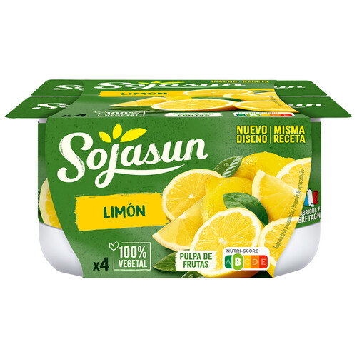 SOJASUN Especialidad de soja con pulpa de limón 4 x 100 g.