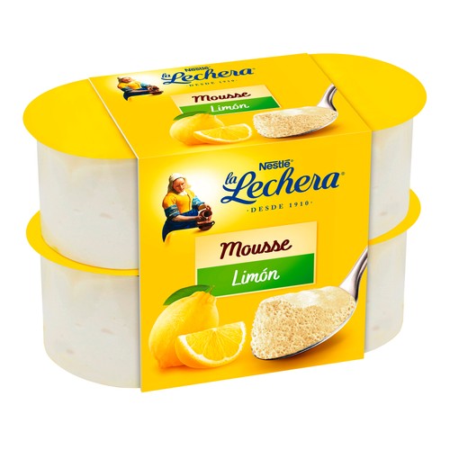LA LECHERA Mousse de limón de Nestlé 4 x 58 g.