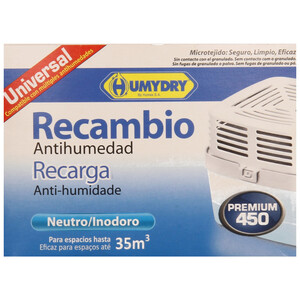 HUMYDRY Recambio de ambientador antihumedad HUMYDRY 450 gr,