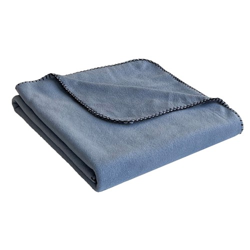 Manta polar pespintes de 200 gm, 240 x 220, color azul, ALCAMPO.