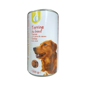 PRODUCTO ECONÓMICO ALCAMPO Alimento para perros de paté de buey 1200 g.