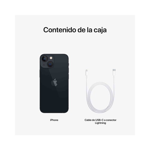 Apple iPHONE 13 Mini 128GB medianoche, pantalla 13,71cm (5,4). MLK03QL/A