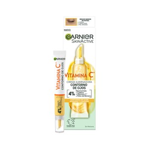 GARNIER Skin active Crema sin perfume iluminadora para el contorno de los ojos 15 ml.