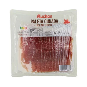 AUCHAN Paleta curada reserva, cortada en finas lonchas 220 g. Producto Alcampo