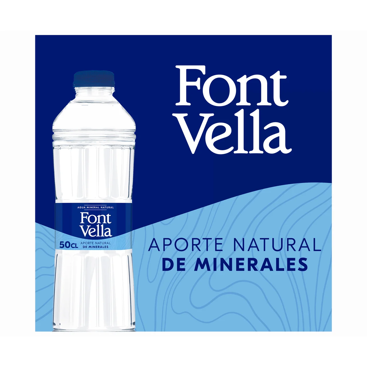 Agua mineral botella de 50 cl.