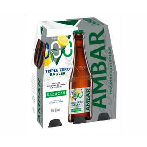 AMBAR RADLER  Cerveza sin alcohol y zumo de limón pack 6 uds x 25 cl.