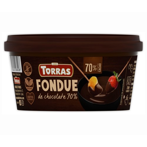 TORRAS Chocolate fondue 70 % de cacao 160 g.