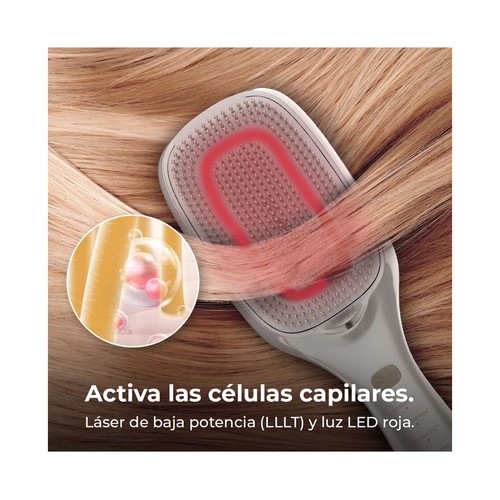 Cepillo alisador CECOTEC Revitalize Champagne, cinco tecnologías, Massage, Oil Control, Revitalize y All-in-one.