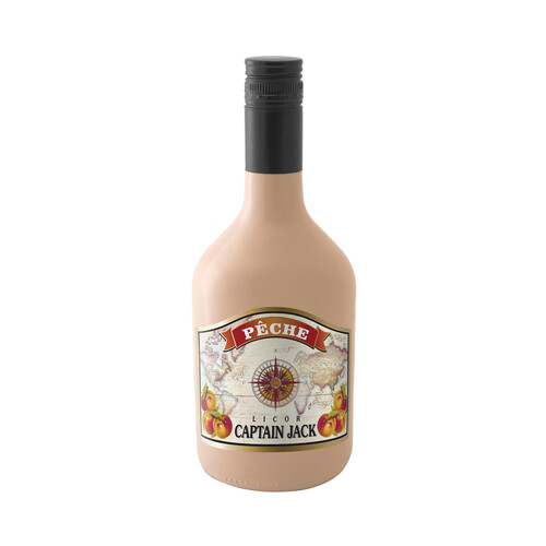 Crema de whisky con un toque de melocotón CAPTAIN JACK botella de 70 cl.