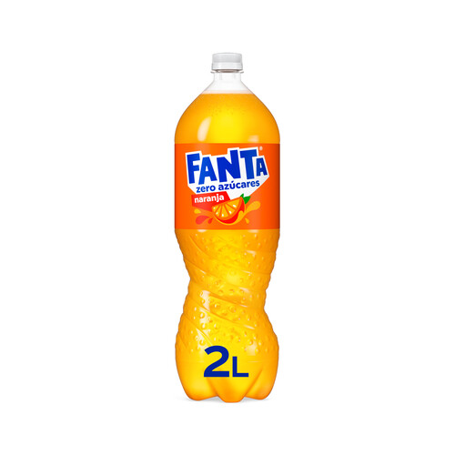 FANTA ZERO  Refresco de naranja sin azúcares añadidos botella de 2 l.
