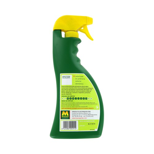 Spray de 750 mililitros de insecticida polivalente MASSÓ GARDEN.