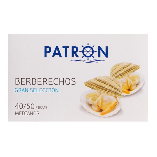 PATRON Berberechos medianos al natural lata de 63 g.