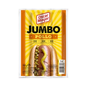OSCAR MAYER Jumbo Salchichas cocidas y ahumadas de pollo 350 g.