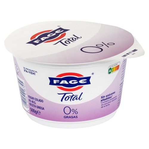 FAGE Yogur natural receta griega 0% materia grasa Total 500 g.