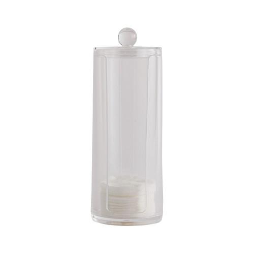 Dispensador de algodón transparente, medidas: 7.6 x 20 cm, AUCHAN.