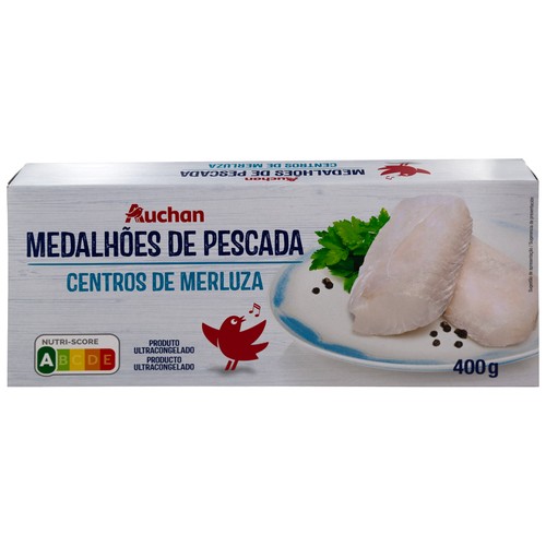 AUCHAN Centros de merluza ultracongelados 400 g. Producto Alcampo