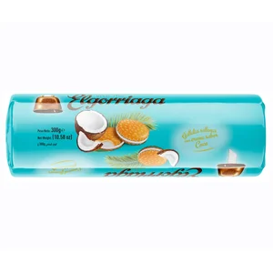 ELGORRIAGA Galletas rellenas de crema con sabor a coco 300 g.
