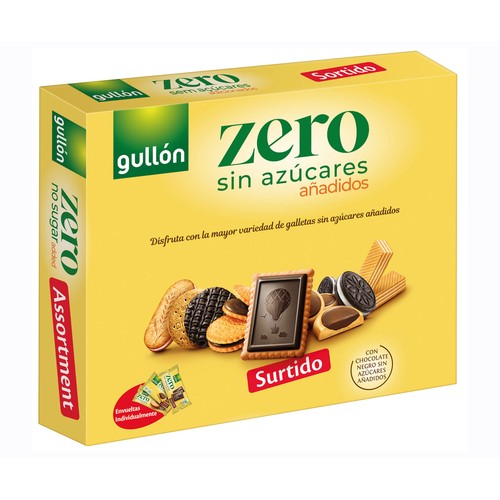 GULLÓN Zero Galletas, surtido, sin azúcares añadidos 329 g.