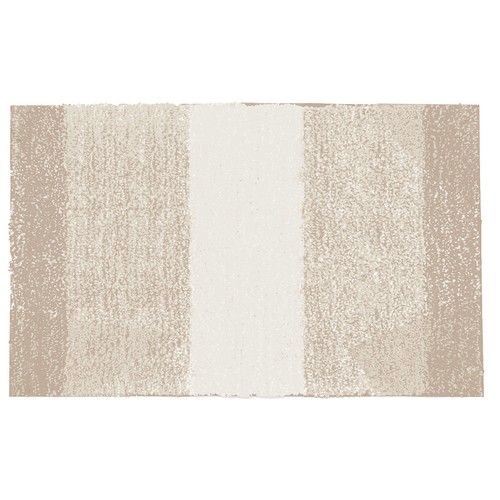 Alfombra de baño con reverso látex 50x80cm, densidad de 1500g/m²,clolor beige/blanco, ACTUEL.