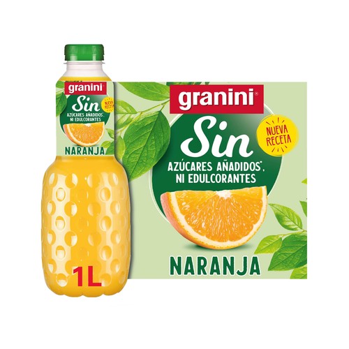 GRANINI Bebida de naranja sin azúcares añadidos 1 l.