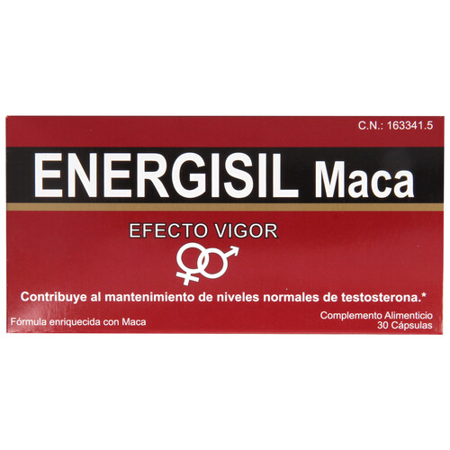 ENERGISIL Complemento alimenticio que ayuda a mantener los niveles normales de testosterona ENERGISIL Maca 30 comprimidos.
