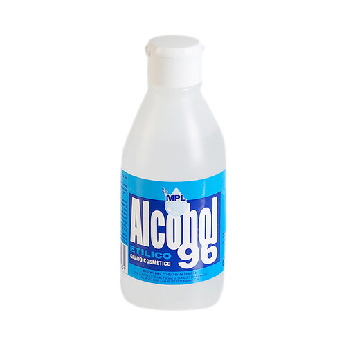 MPL Alcohol de grado cosmético (96º) para la limpieza e higiene de la piel sana MPL 250 ml