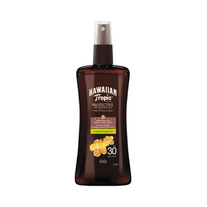 HAWAIIAN TROPIC Protective Aceite solar seco en spray con coco y aceite de argán y FPS 30 (alto) 100 ml.