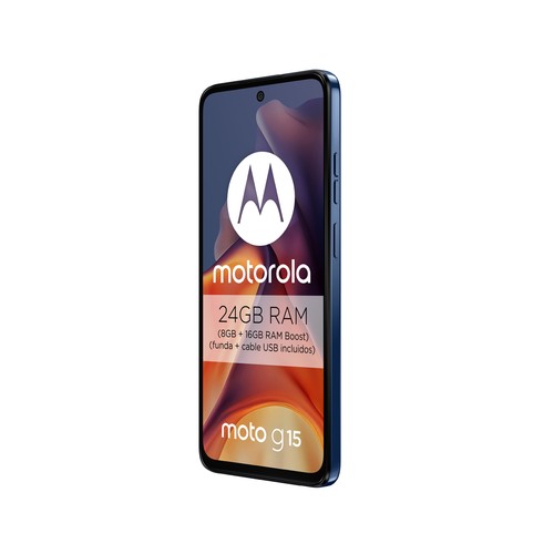Smartphone MOTOROLA Moto G15 Sea Blue, 4G, 512GB + 8GB Ram, pantalla 17cm (6,72")