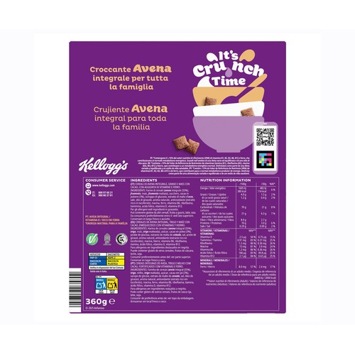 KELLOGG"S Cereales de avena oaties chocolate 360 gr.