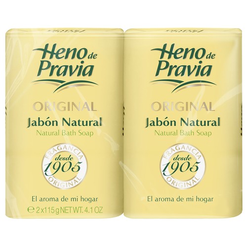 HENO DE PRAVIA Original Pastilla de jabón natural para baño 2 x 115 g.