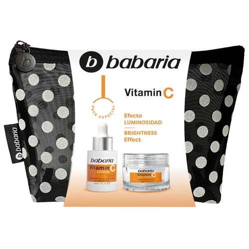BABARIA Neceser con crema y sérum con vitamina C y acción iluminadora.