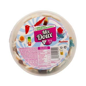 PRODUCTO ALCAMPO Mix de golosinas maxi (geles dulces aromatizados) 600 g.