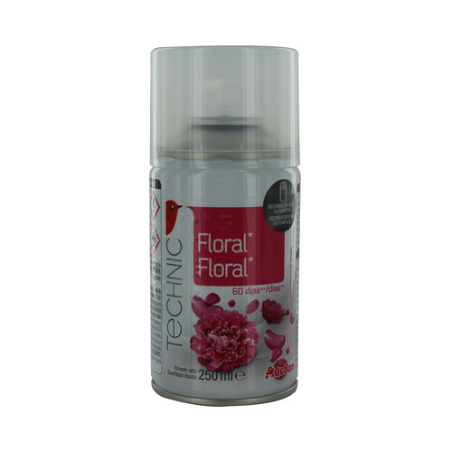 Recambio de ambientador automático con esencia floral AUCHAN.250 ml.