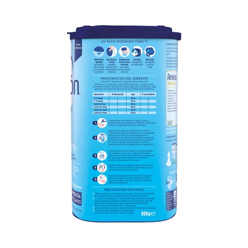 ALMIRÓN Advance 1 Leche (1) de inicio para recién nacidos, desde el primer día 800 g.