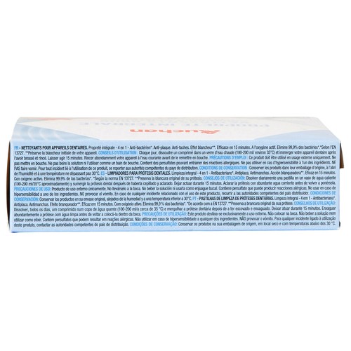 PRODUCTO ALCAMPO Limpiador de prótesis dentales 4 en 1 con oxigeno activo 36 uds.