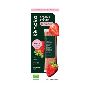 Imagen de KENCKO Mix de proteinas vegetales con frutas deshidratadas y sabor a fresa 2 x 35 g.