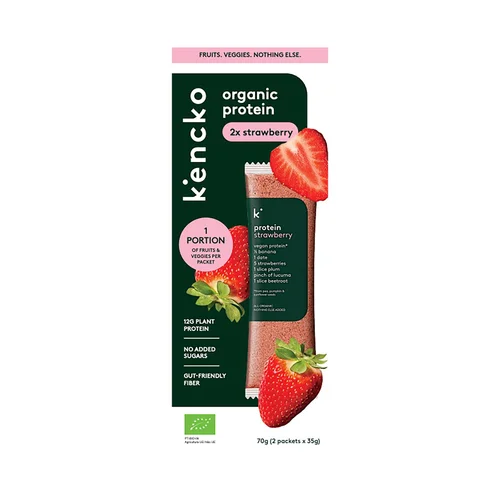 Mix de proteinas vegetales con frutas deshidratadas y sabor a matcha 2 x 35 g.