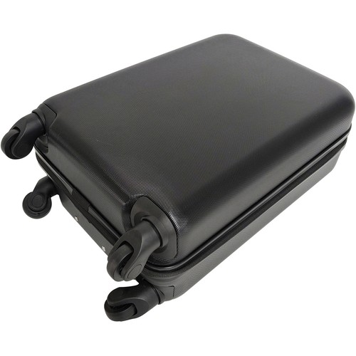 Maleta de cabina tipo trolley  rigido 4 ruedas 55cm negro. PULGAR