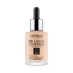 CATRICE Hd liquid coverage tono 010 Light beige Base de maquillaje líquida sin efecto máscara 30 ml.