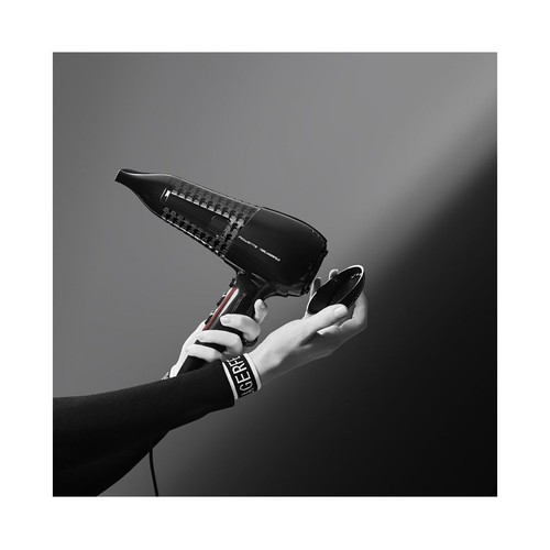 Secador de pelo ROWENTA x Karl Lagerfeld CV591L, iónico, 2100W, 2 velocidades, 3 temperaturas, botón aire frío.