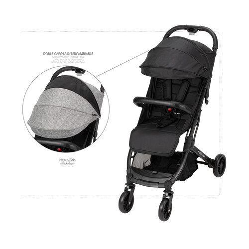 Silla paseo para bebes hasta 36 meses o 22kg INTERBABY Minimum Space Plus color gris.
