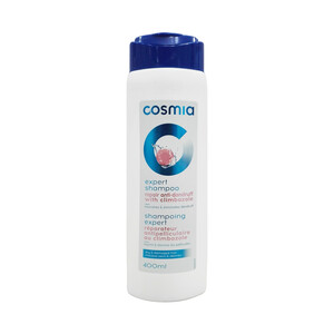 COSMIA Champú anticaspa 2 en 1 (incluye acondicionador), para cabello seco o dañado COSMIA 400 ml.