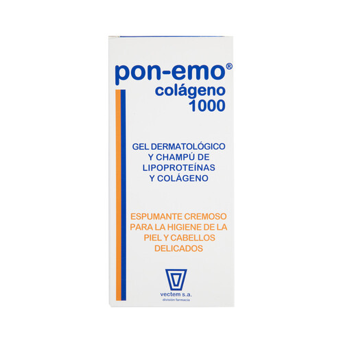PON-EMO Gel y champú con colágeno y lipoproteínas para pieles y cabellos delicados PON-EMO 500 ml.