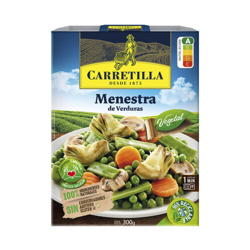 CARRETILLA Menestra de verduras con aceite de oliva CARRETILLA 300 g.
