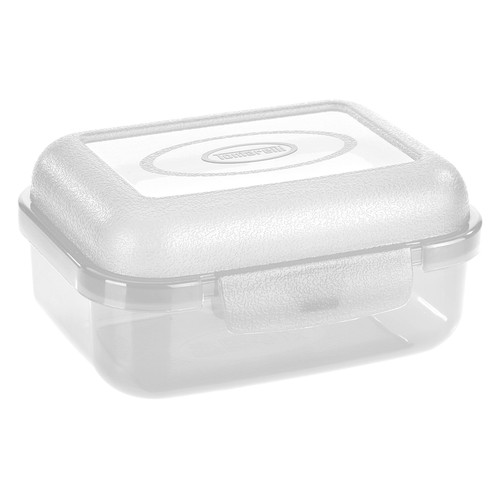 Caja transparente de ordenación, capacidad 0,5 litros con tapa, ACTUEL.